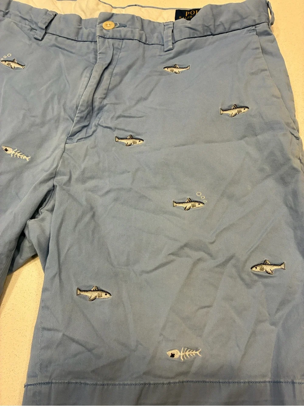 Polo Ralph Lauren Stretch Classic Fit Shark Embroidered Shorts